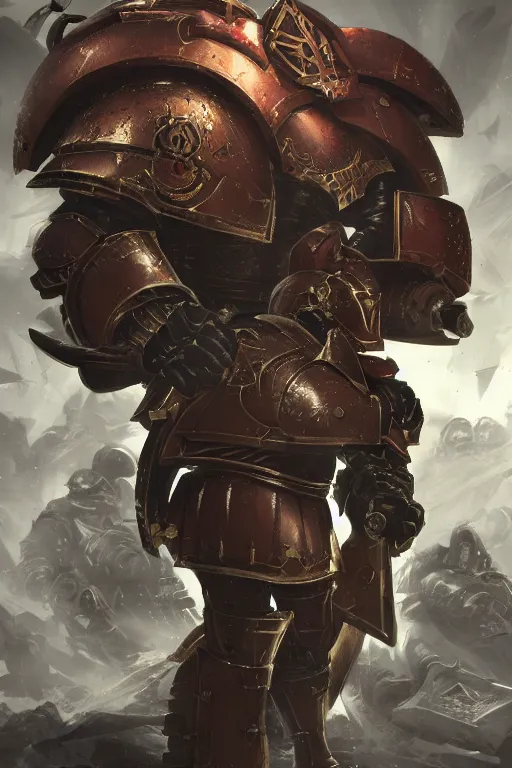 Image similar to armor portrait heros warhammer 4 0 k horus heresy fanart - the primarchs emperor by johannes helgeson animated with vfx concept artist & illustrator global illumination ray tracing hdr fanart arstation zbrush central hardmesh 8 k octane renderer comics stylized