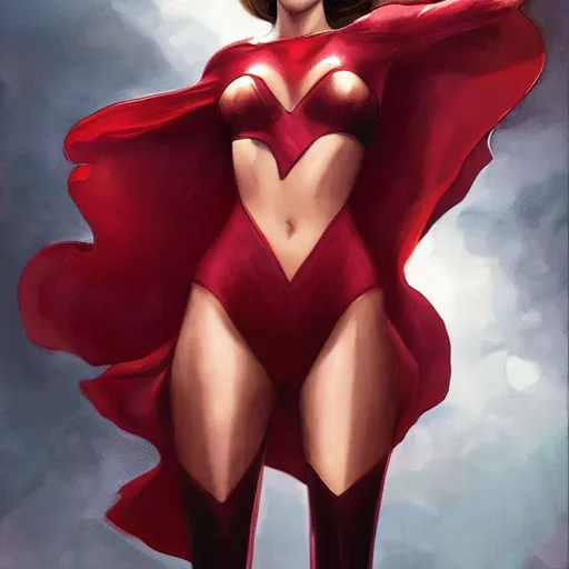 Prompt: the scarlet witch from marvel comics, artstation hall of fame gallery, editors choice, #1 digital painting of all time, most beautiful image ever created, emotionally evocative, greatest art ever made, lifetime achievement magnum opus masterpiece, the most amazing breathtaking image with the deepest message ever painted, a thing of beauty beyond imagination or words