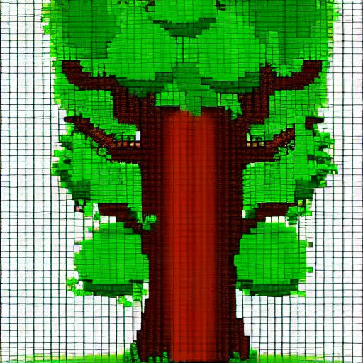 Prompt: pixel art tree, game concept art, tree sprite