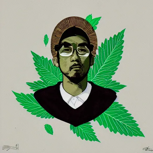 Image similar to Supreme Marijuana profile picture by Sachin Teng, asymmetrical, Organic Painting , Leaf Green, adidas, Green smoke, Impressive, Award Winning, Warm, Good Vibes, Positive, geometric shapes, hard edges, energetic, intricate background, graffiti, street art:2 by Sachin Teng:4