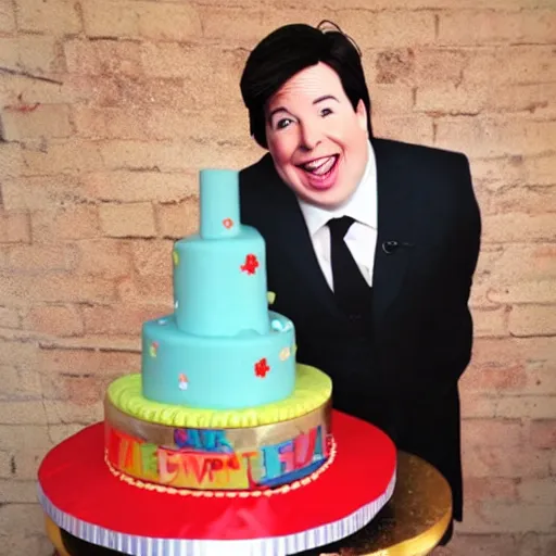 Prompt: Michael mcintyre but he is a sweet cake