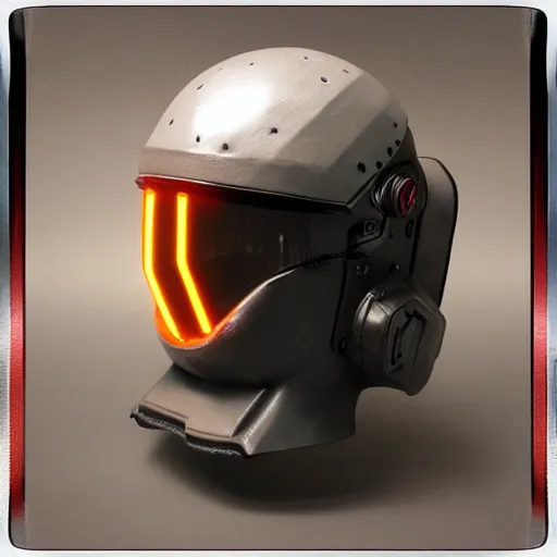 Image similar to neofuture cyberpunk helmet, polaroid