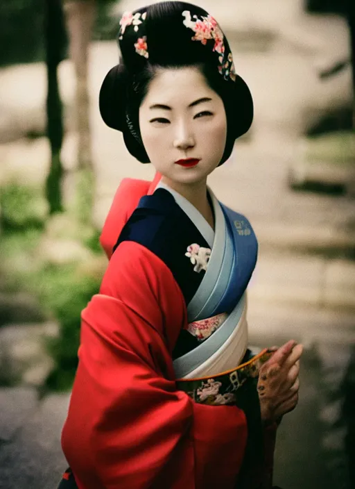 Image similar to Portrait Photograph of a Japanese Geisha Fuji Superia 200