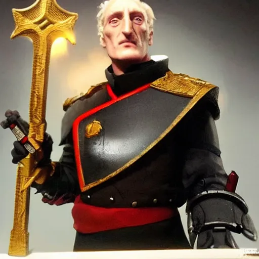 Prompt: charles dance as an inquisitor, 4 0 k, warhammer, 4 0 0 0 0 0, grimdark, stern, frowning