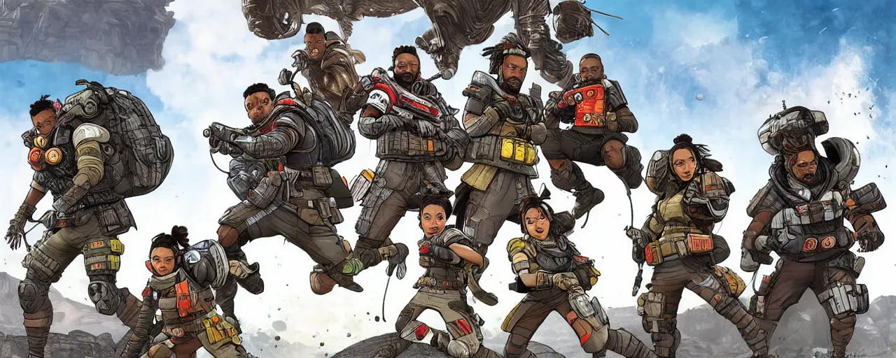 Image similar to apex legends cover art