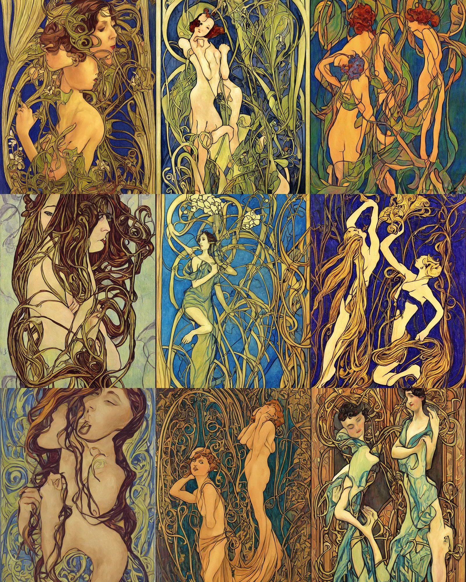 Prompt: painting in the style ofart nouveau