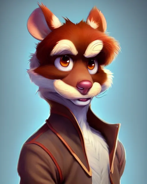 Prompt: character concept art of a cute male anthropomorphic disney furry | | cute - fine - face, pretty face, key visual, realistic shaded perfect face, fine details by stanley artgerm lau, wlop, rossdraws, james jean, andrei riabovitchev, marc simonetti, and sakimichan, trending on artstation