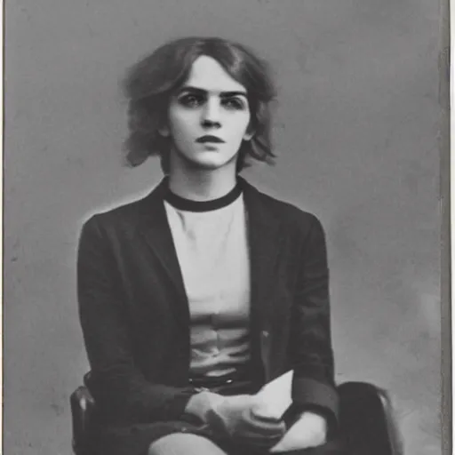 Prompt: photograph of soviet political commissar comrade emma watson, vintage revolution photograph, famous photo