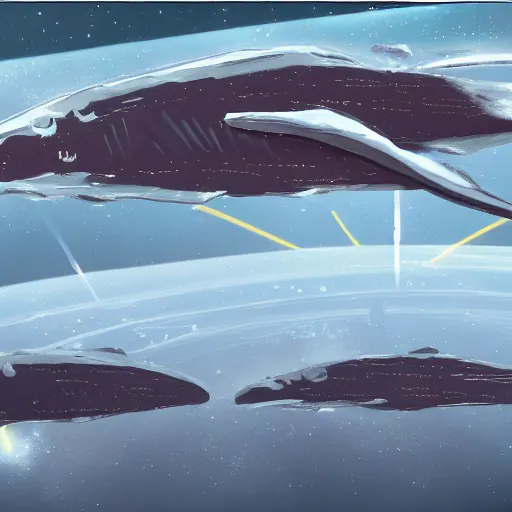 Image similar to no man's sky concept art space whale