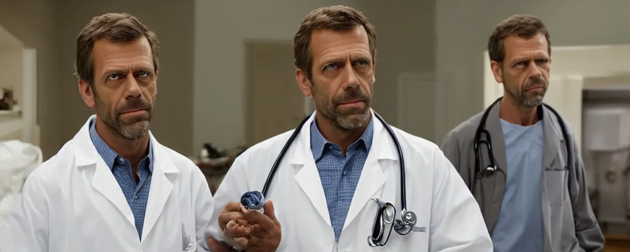 Prompt: dr. house being racist