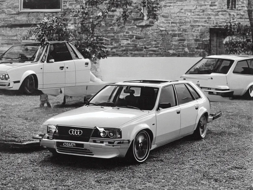 Prompt: “An Audi RS6 Avant if it were made in the 1970s brochure photo, 8k, ultra realistic”