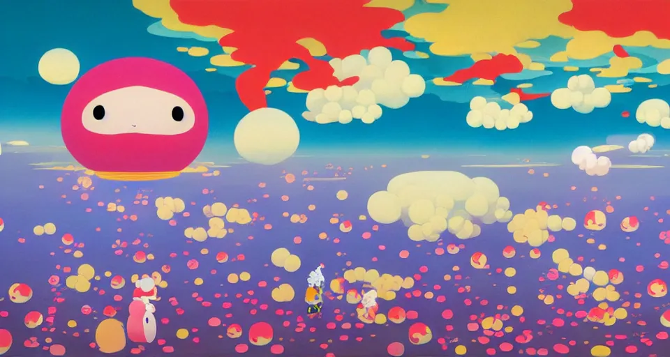 Image similar to a painting of the end of the world by chiho aoshima,