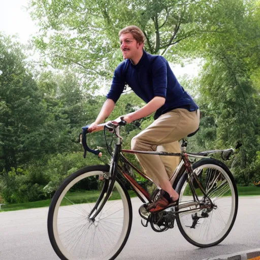 Image similar to A typical bicycle enjoyer