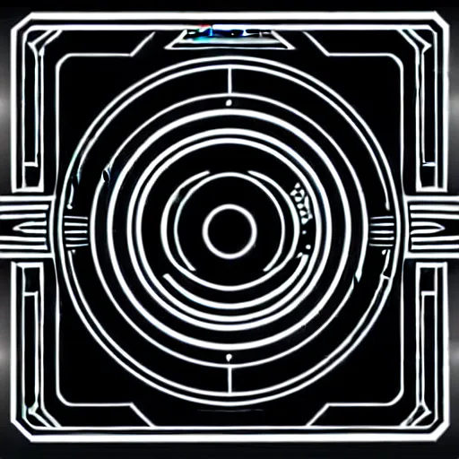 Image similar to black and white sci fi luxury themed svg vector art panel for cnc plasma, laser, stencil, unique art deco hole through circuit design