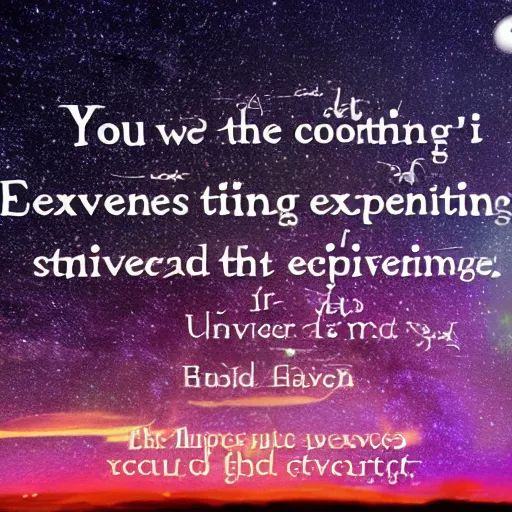 Image similar to You as a conscious soul who's aware of the universe is experiencing something you've never experienced before.