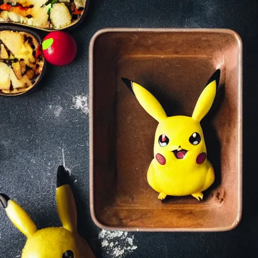 Prompt: “grilled pikachu, food photography”