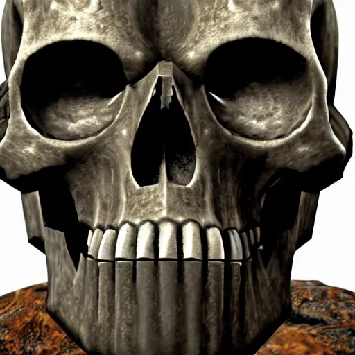 Image similar to skull from fallout 2