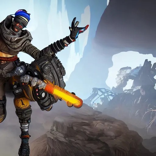 Image similar to apex legends game character wraith, detailed