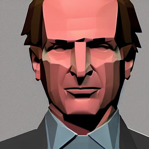 Prompt: low polygon saul goodman, 3 d, ps 1 graphics, gameplay footage, better call saul