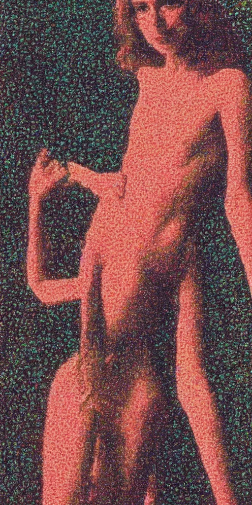 Image similar to a film still of suspiria by dario argento, 1 9 7 7, painted by impressionism, pointillism, detailed