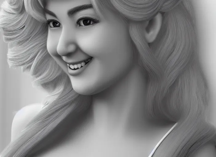 Prompt: a closeup, 4 5 mm, detailed photograph hyper realistic princess peach portrait, tight push up bra, large bust, with a seductive smile, beautiful low light, 4 5 mm, by franz lanting