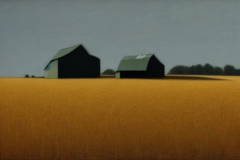 Image similar to a wheat field with barn artwork by tim eitel