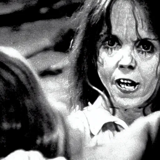 Image similar to possessed linda blair in the exorcist (1973)