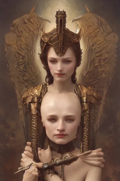 Image similar to Mystical Valkyrie, Portrait of a beautiful female Reptilian warrior, Regal, Realistic, Refined, Detailed Digital Art, Oil Painting, William-Adolphe Bouguereau, Art Frahm, Esao Andrews, Steampunk, Walt Disney (1937), Highly Detailed, Cinematic Lighting, Unreal Engine, 8k, HD