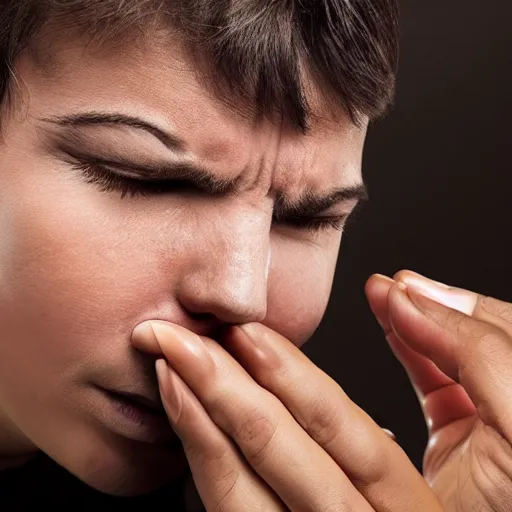 Image similar to a man hypnotizes a woman by touching her face