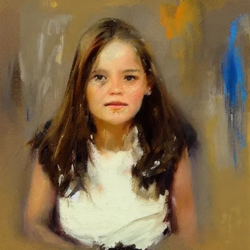 Image similar to Richard Schmid painting of a young beautiful