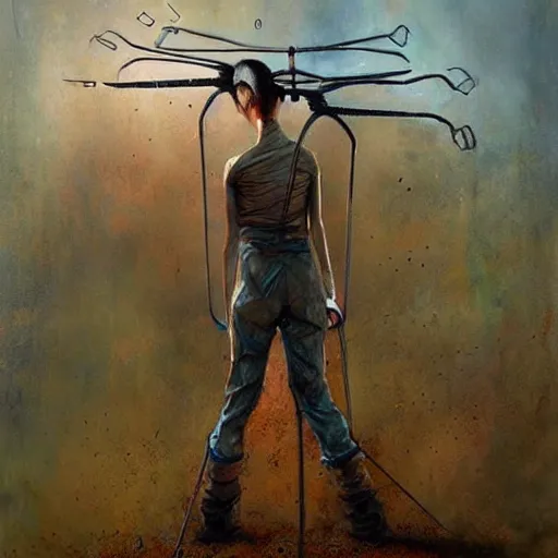 Image similar to half - life 3 concept art painting by esao andrews