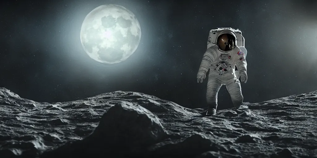Prompt: an astronaut playing golg in the moon, digital art, cinematic, dramatic, dynamic lighting