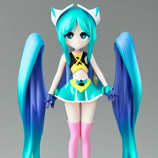 Image similar to Hatsune Miku loli cosplay winx, figure