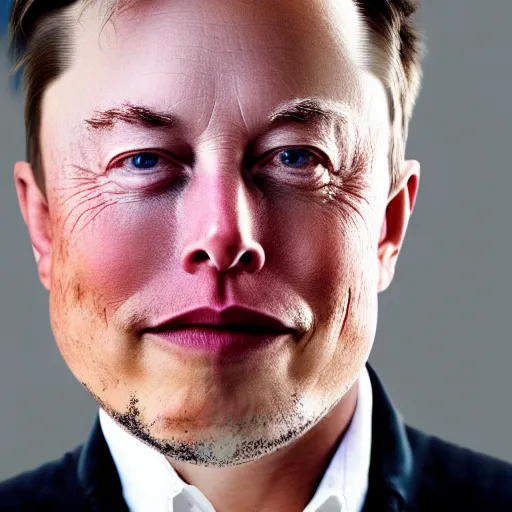 Prompt: a face portrait of elon musk at 8 0 years old