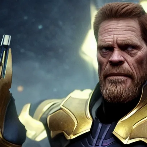 Prompt: willem defoe as thanos