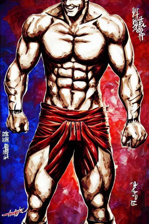 Prompt: ( ( henry cavill ) ) ( ( chris hemsworth ) ) with shredded body type painting by akira toriyama, trending on cgsociety, anime art style, anime art