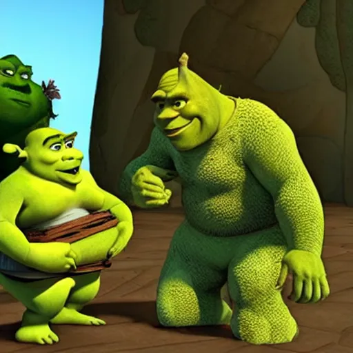 Image similar to shrek in bee movie