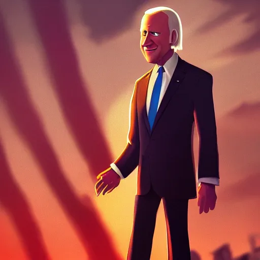 Image similar to joe biden charicature, dramatic lighting, cinematic, establishing shot, extremly high detail, photorealistic, cinematic lighting, artstation, style by disney pixar