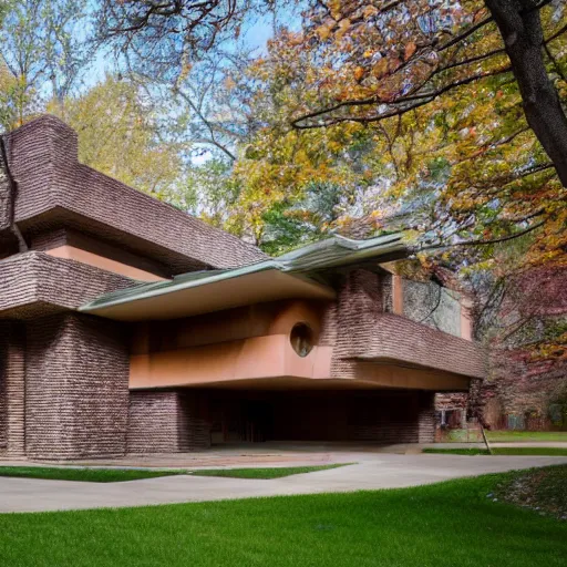 Image similar to house designed by frank lloyd wright