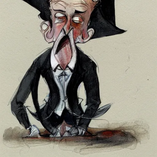 Image similar to the drunk french baron by peter de seve