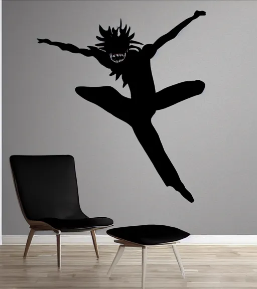 Image similar to dancing demon hyperrealistic 4k walllaper