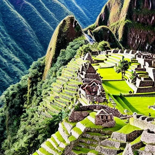 Image similar to ufo in machu picchu,