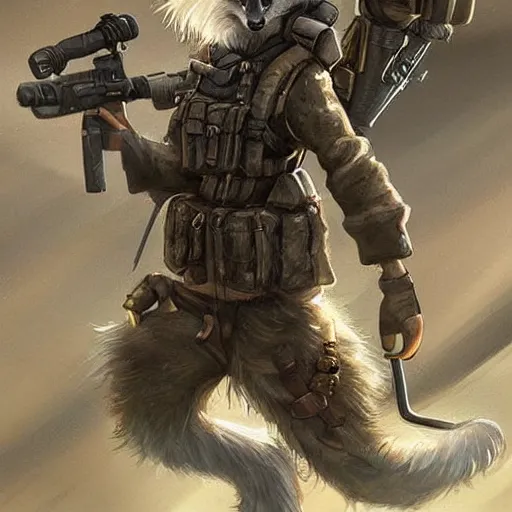 Prompt: cute little anthropomorphic Borzoi dog army sniper , tiny, small, short, Danish Special Forces outfit, cute and adorable, pretty, beautiful, DnD character art portrait, matte fantasy painting, DeviantArt Artstation, by Jason Felix by Steve Argyle by Tyler Jacobson by Peter Mohrbacher, cinematic lighting