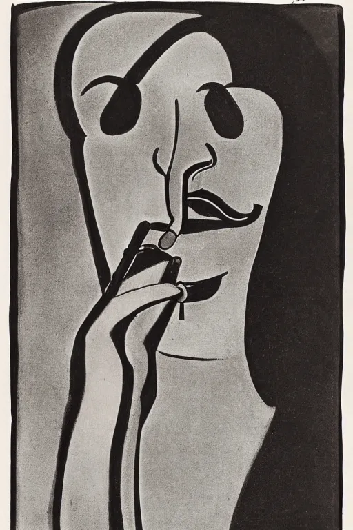 Image similar to a tiktok of god smoking a cuban cigar by man ray