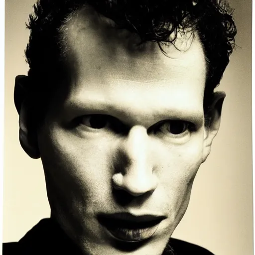 Image similar to chris morris, portrait, fashion photography, 3 5 mm film, by david bailey, mariko mori, davide sorrenti