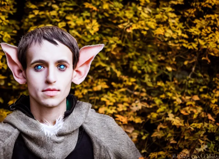 Image similar to portrait of an elf, side lighting XF IQ4, f/1.4, ISO 200, 1/160s, 8K, RAW, unedited, symmetrical balance, in-frame