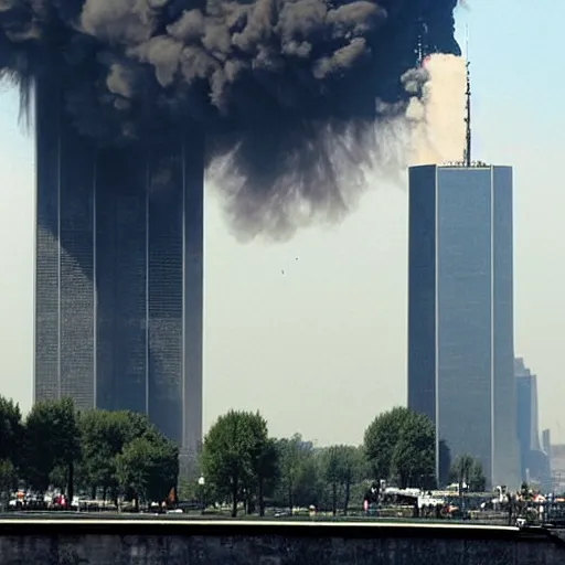 Image similar to twin towers 9/11 in France