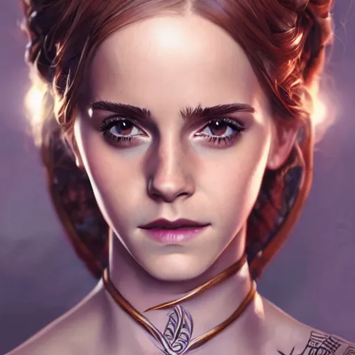 Image similar to ultra realistic illustration, emma watson as jinx from arcane anime, intricate, elegant, highly detailed, digital painting, artstation, concept art, smooth, sharp focus, illustration, art by artgerm and greg rutkowski and alphonse mucha and wlop