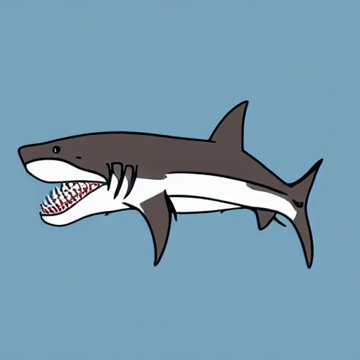 Prompt: WLOP illustration of a shark with Alien stile retractile mouth