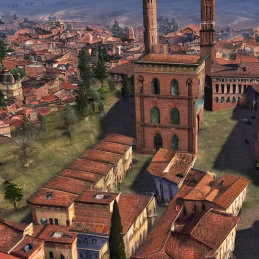 Prompt: the city of Bologna featured in Elder Scrolls IV Oblivion
